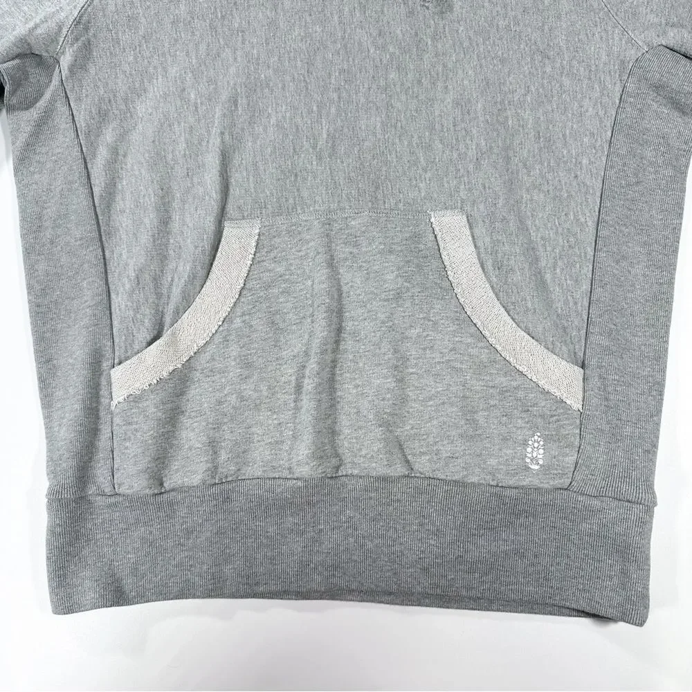 Free People Movement Womens XS Hawking Hoodie Gray Oversized Pullover Sweatshirt